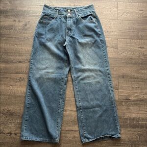 High Rise Wide-Leg Denim Jeans